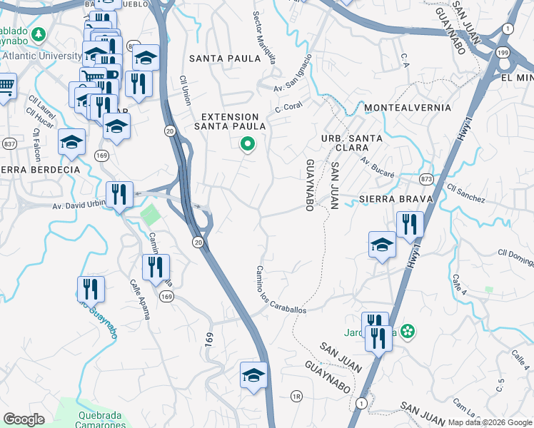 map of restaurants, bars, coffee shops, grocery stores, and more near in 