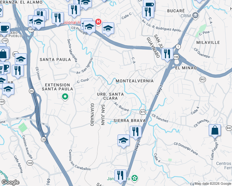 map of restaurants, bars, coffee shops, grocery stores, and more near in 