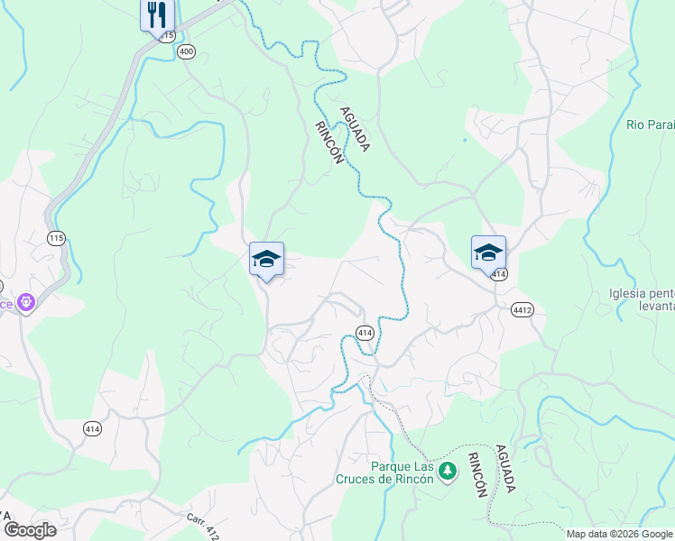 map of restaurants, bars, coffee shops, grocery stores, and more near in Rincon