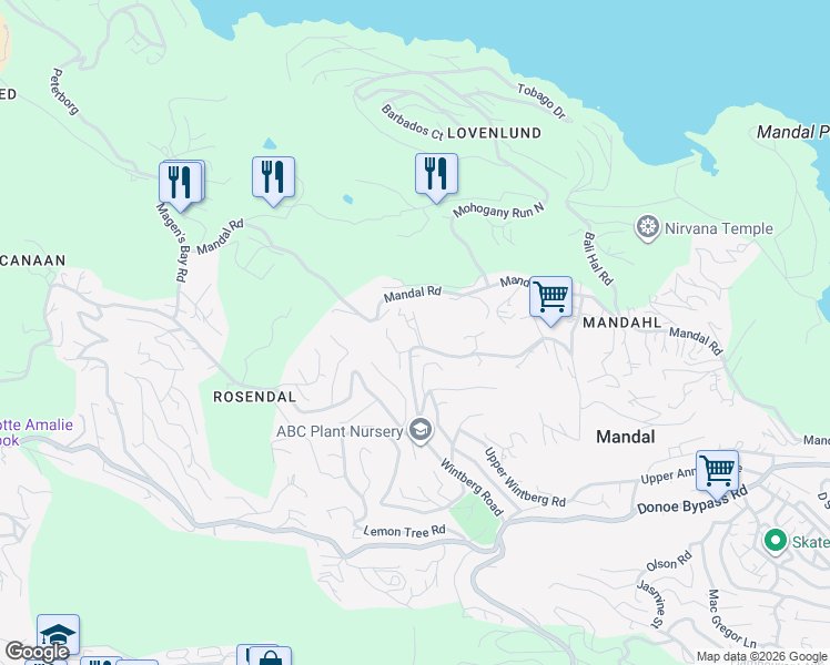 map of restaurants, bars, coffee shops, grocery stores, and more near Donoe Road in Northside