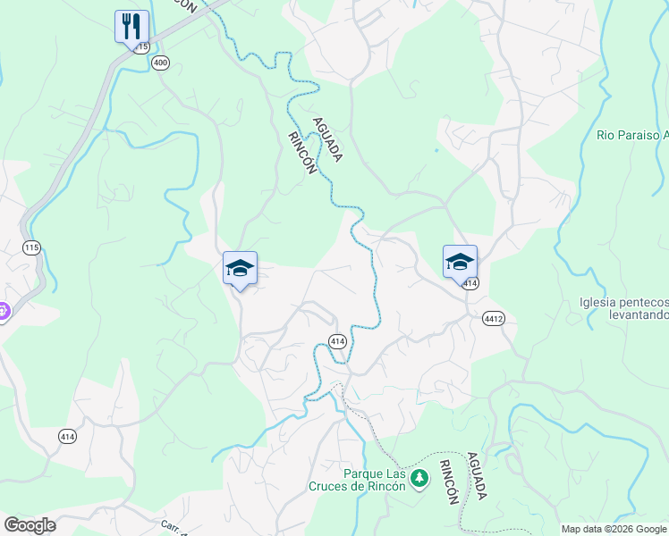 map of restaurants, bars, coffee shops, grocery stores, and more near Camino Mortero in Aguada