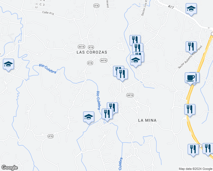 map of restaurants, bars, coffee shops, grocery stores, and more near in Aguada