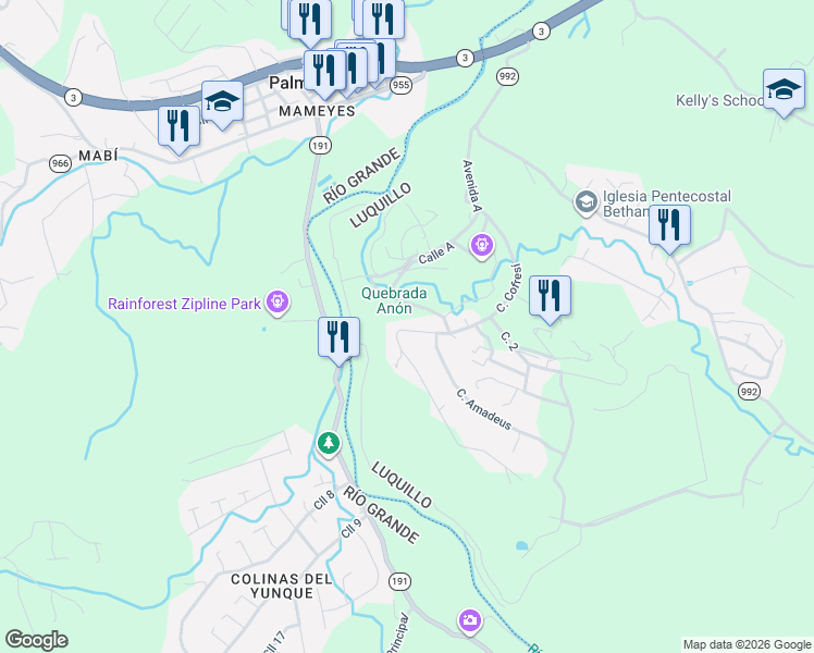map of restaurants, bars, coffee shops, grocery stores, and more near in Fortuna