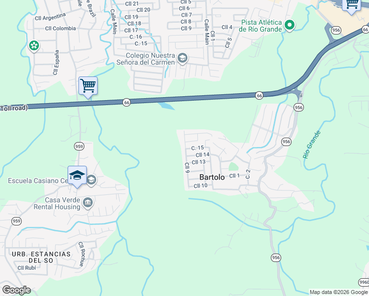 map of restaurants, bars, coffee shops, grocery stores, and more near in Bartolo