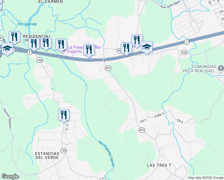 map of restaurants, bars, coffee shops, grocery stores, and more near in Jiménez