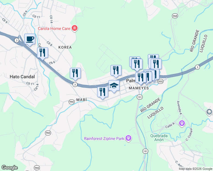 map of restaurants, bars, coffee shops, grocery stores, and more near in 