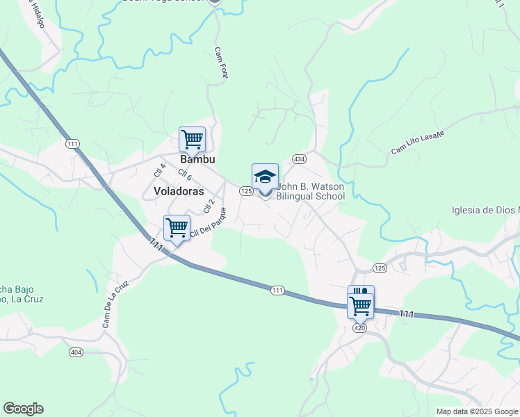 map of restaurants, bars, coffee shops, grocery stores, and more near 125 in Moca