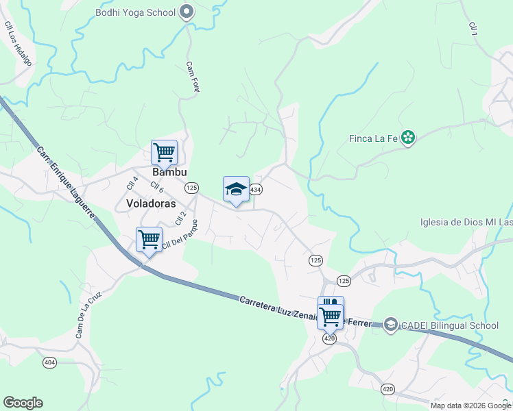 map of restaurants, bars, coffee shops, grocery stores, and more near Puerto Rico 434 in Moca