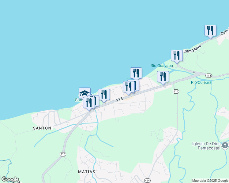 map of restaurants, bars, coffee shops, grocery stores, and more near in Aguada