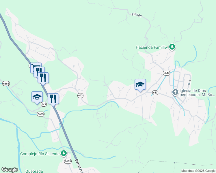 map of restaurants, bars, coffee shops, grocery stores, and more near in Manatí