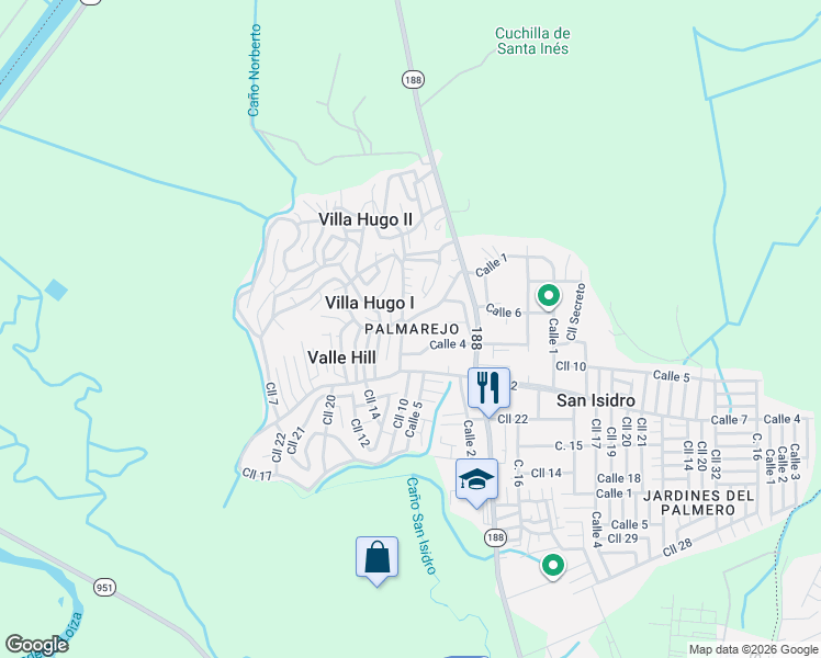 map of restaurants, bars, coffee shops, grocery stores, and more near in San Isidro