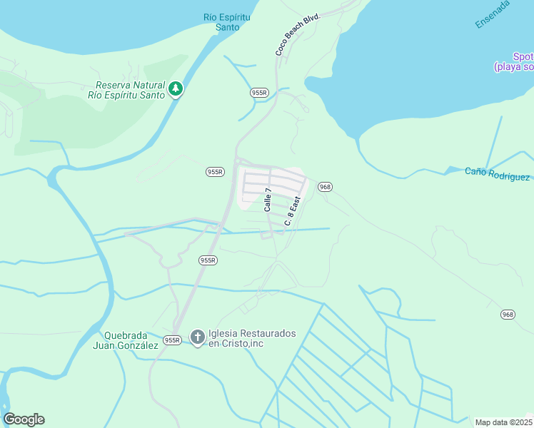map of restaurants, bars, coffee shops, grocery stores, and more near Calle Marina in Rio Grande