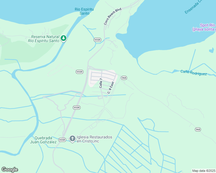map of restaurants, bars, coffee shops, grocery stores, and more near Calle Marina in Rio Grande
