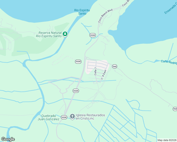 map of restaurants, bars, coffee shops, grocery stores, and more near Calle 5 West in Río Grande