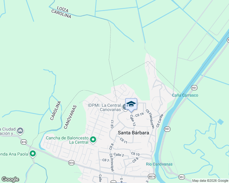 map of restaurants, bars, coffee shops, grocery stores, and more near in Loíza