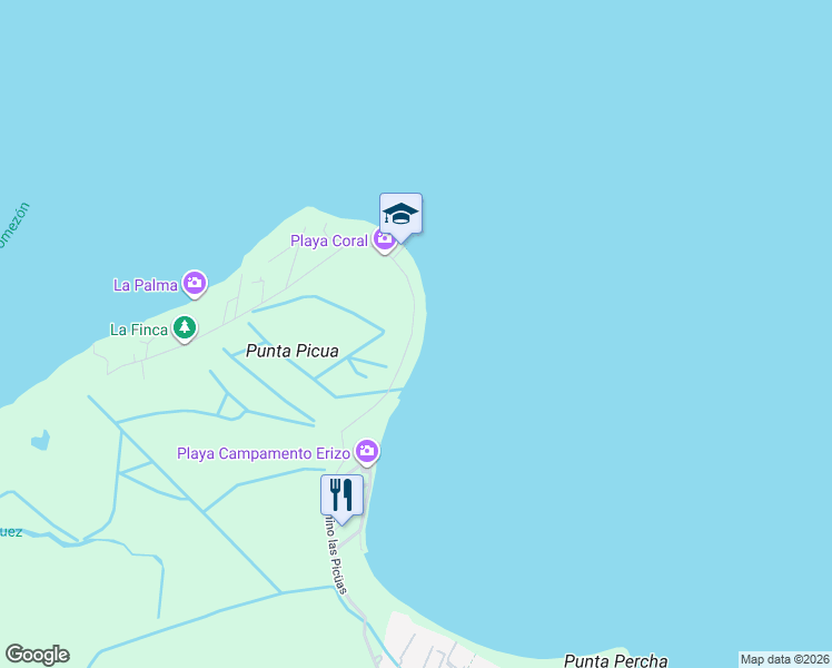 map of restaurants, bars, coffee shops, grocery stores, and more near Camino las Picüas in Río Grande