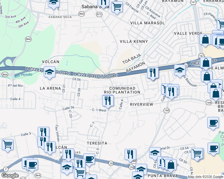 map of restaurants, bars, coffee shops, grocery stores, and more near in 