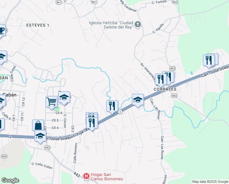 map of restaurants, bars, coffee shops, grocery stores, and more near in Corrales