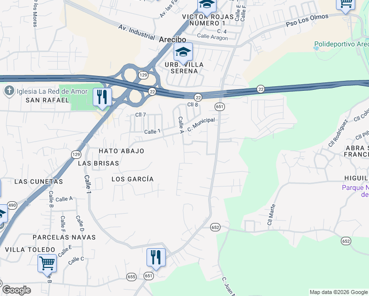 map of restaurants, bars, coffee shops, grocery stores, and more near in 