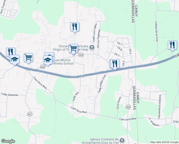 map of restaurants, bars, coffee shops, grocery stores, and more near in Cocos