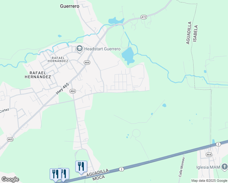 map of restaurants, bars, coffee shops, grocery stores, and more near f14 Calle Salvia in Aguadilla