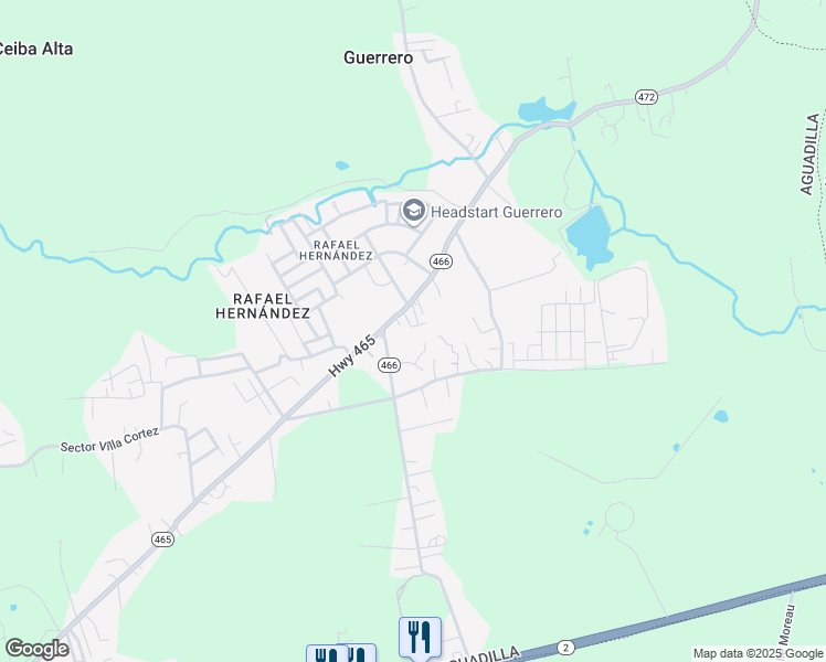 map of restaurants, bars, coffee shops, grocery stores, and more near Puerto Rico 466 in Isabela