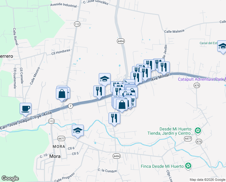 map of restaurants, bars, coffee shops, grocery stores, and more near in 