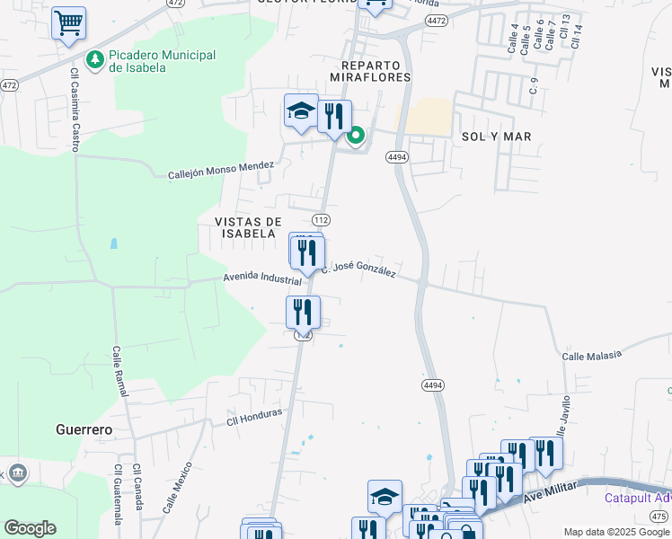 map of restaurants, bars, coffee shops, grocery stores, and more near in 