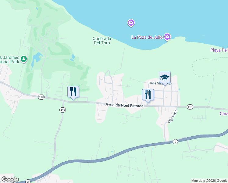 map of restaurants, bars, coffee shops, grocery stores, and more near 14 Sector El Pastillo in Isabela