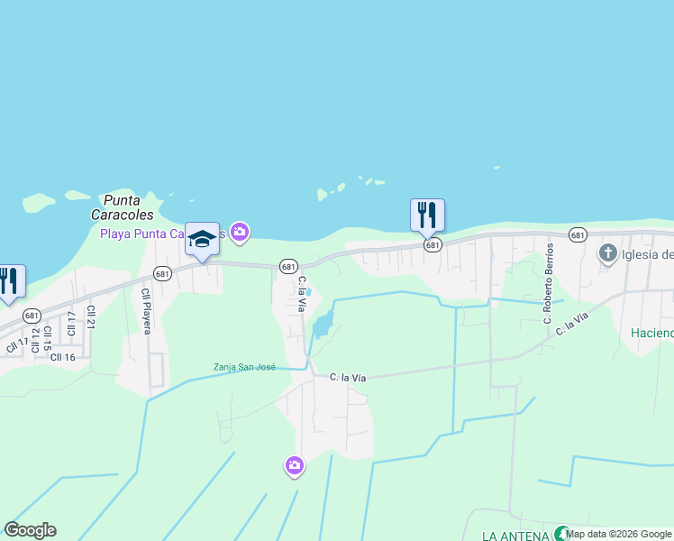 map of restaurants, bars, coffee shops, grocery stores, and more near in Arecibo