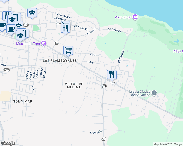 map of restaurants, bars, coffee shops, grocery stores, and more near 367 Avenida Noel Estrada in Isabela