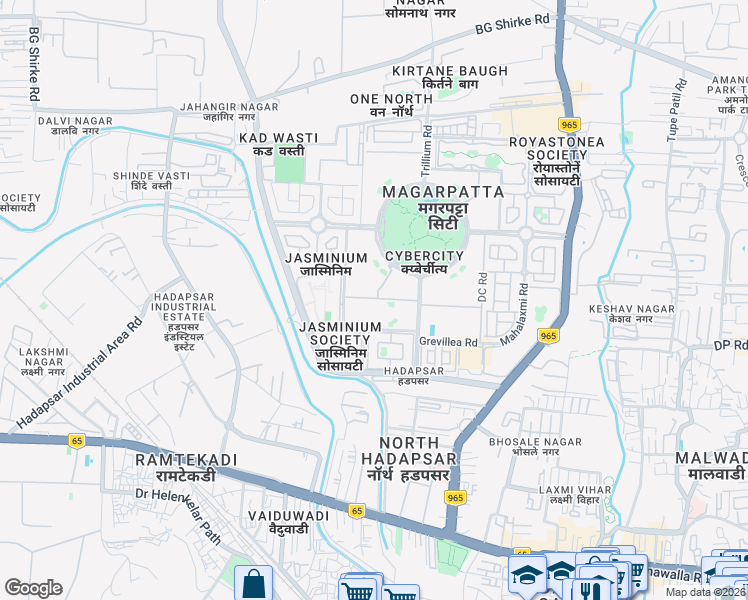 map of restaurants, bars, coffee shops, grocery stores, and more near in Pune