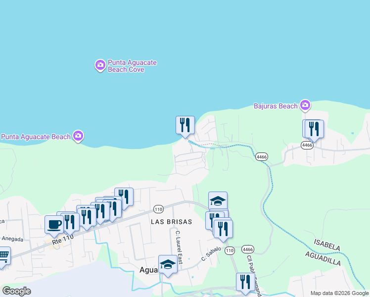 map of restaurants, bars, coffee shops, grocery stores, and more near Km 1.9 Interior Carretera 4466 in Isabela
