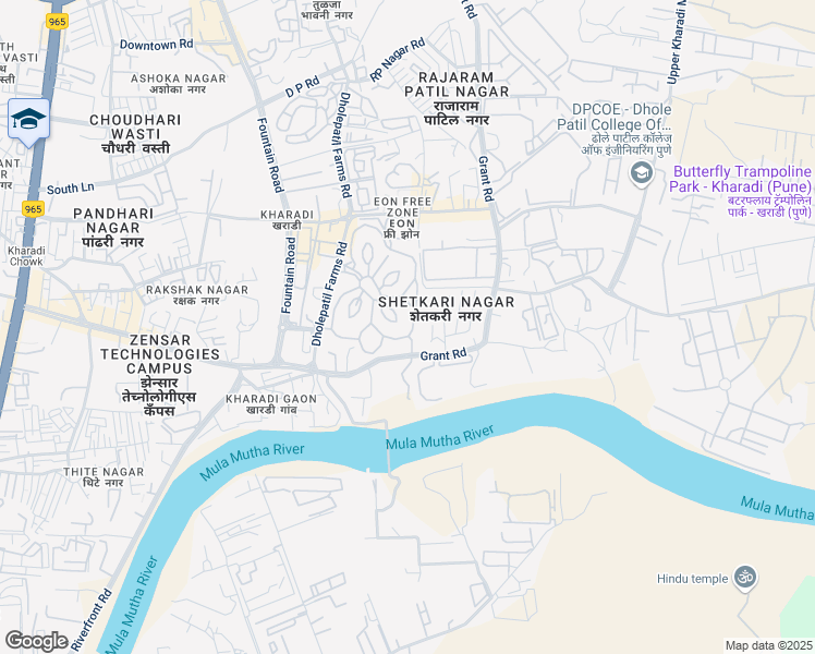 map of restaurants, bars, coffee shops, grocery stores, and more near in Pune