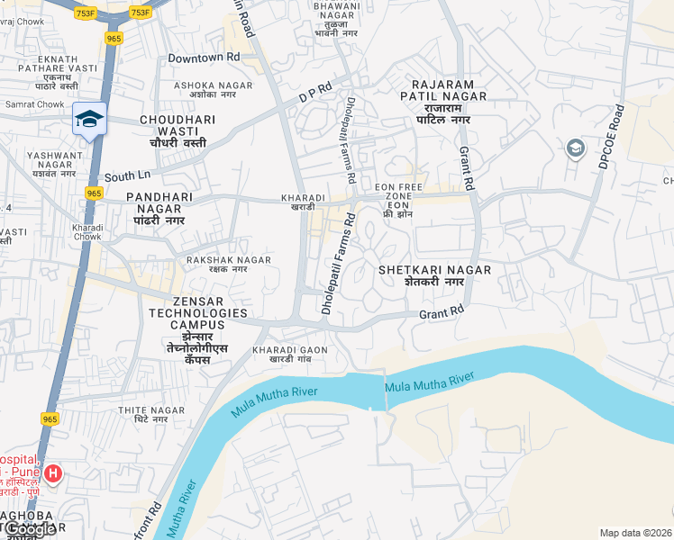 map of restaurants, bars, coffee shops, grocery stores, and more near in Pune