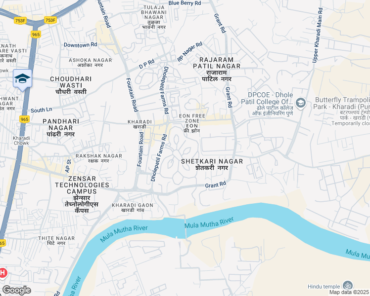 map of restaurants, bars, coffee shops, grocery stores, and more near in Pune