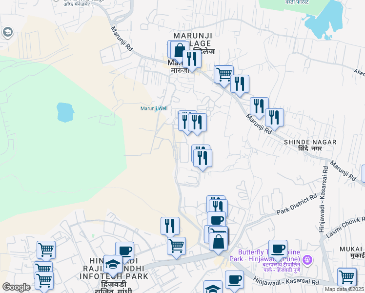 map of restaurants, bars, coffee shops, grocery stores, and more near in Pimpri-Chinchwad