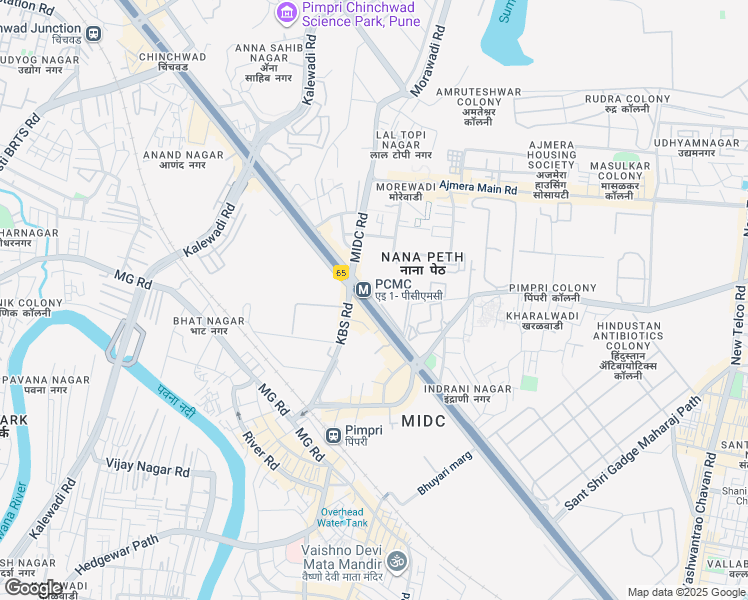map of restaurants, bars, coffee shops, grocery stores, and more near in Pimpri-Chinchwad