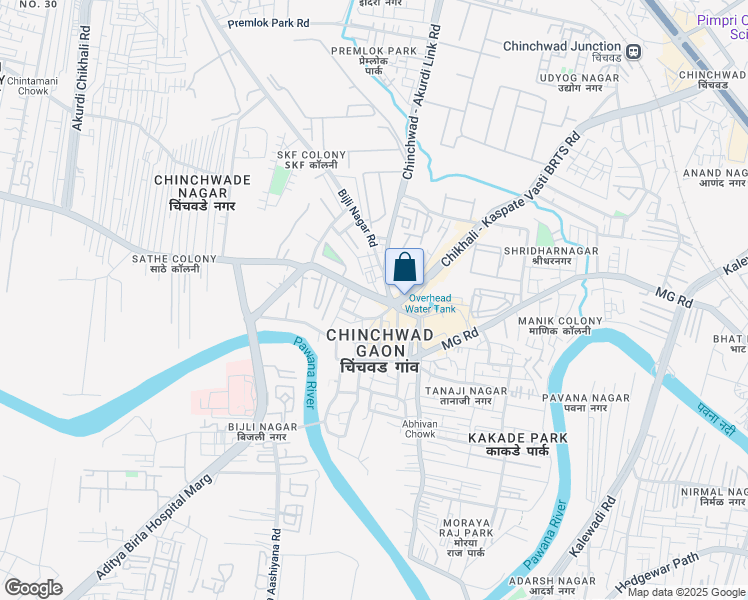 map of restaurants, bars, coffee shops, grocery stores, and more near in Pimpri-Chinchwad