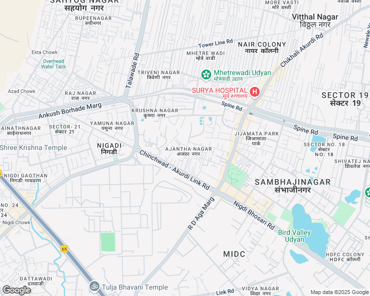 map of restaurants, bars, coffee shops, grocery stores, and more near in Pimpri-Chinchwad