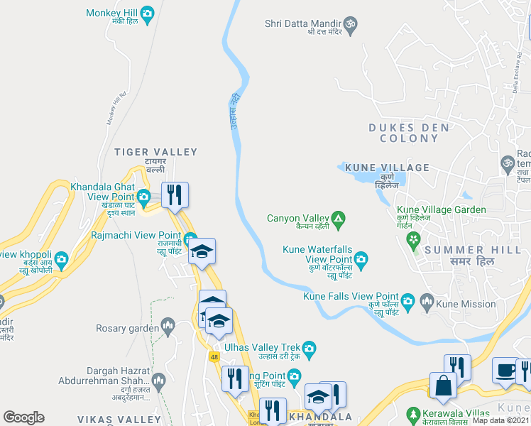 map of restaurants, bars, coffee shops, grocery stores, and more near in Pune Division