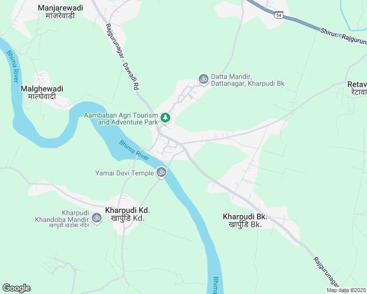 map of restaurants, bars, coffee shops, grocery stores, and more near Rajgurunagar - Nimgaon Road in Pune Division