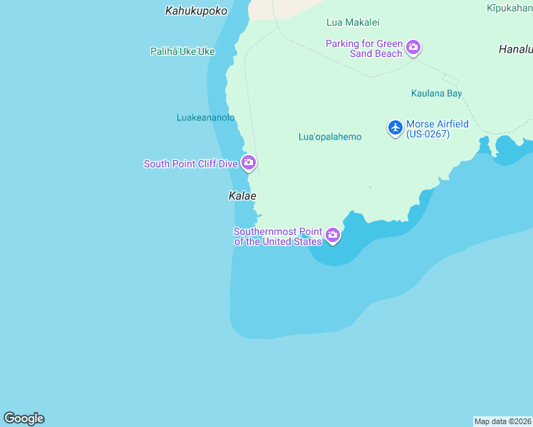 map of restaurants, bars, coffee shops, grocery stores, and more near Kaalaiki Road in Naalehu