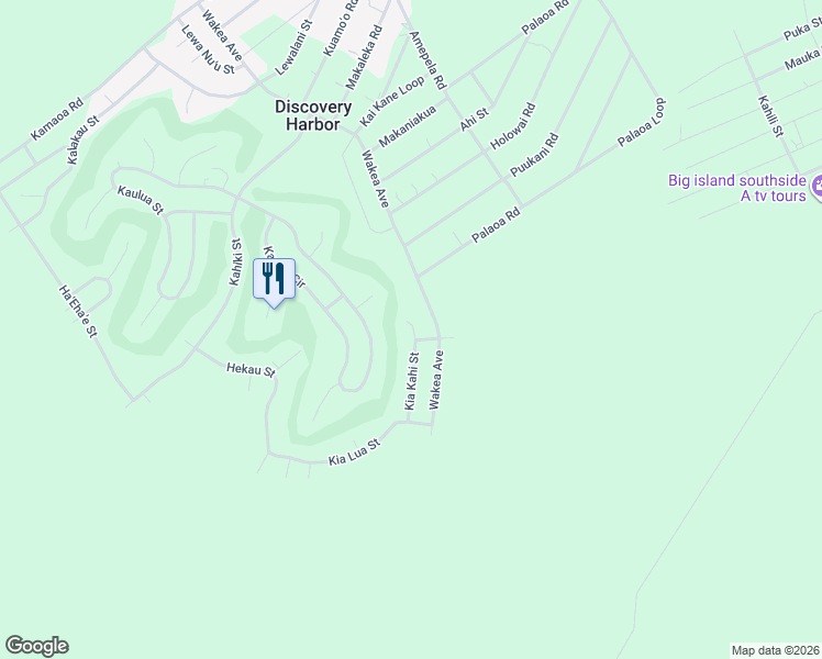 map of restaurants, bars, coffee shops, grocery stores, and more near 94-1454 Kia Kahi Street in Naalehu