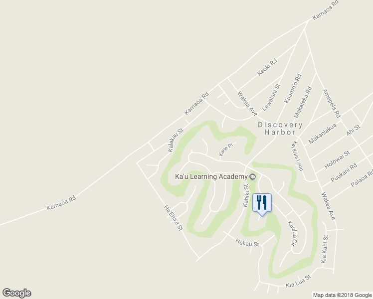 map of restaurants, bars, coffee shops, grocery stores, and more near 94-5851 Wa'a Place in Naalehu