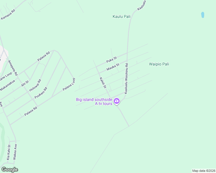 map of restaurants, bars, coffee shops, grocery stores, and more near 94-6328 Pua Street in Naalehu