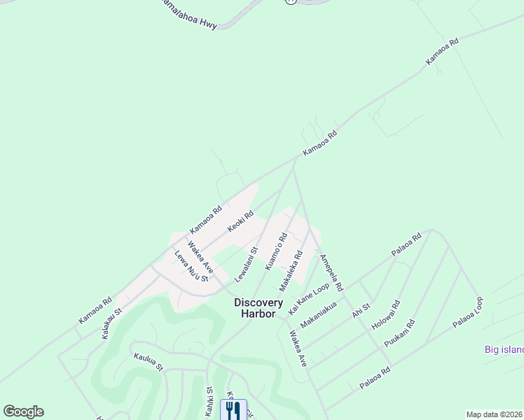 map of restaurants, bars, coffee shops, grocery stores, and more near 94-6540 Keoki Street in Naalehu