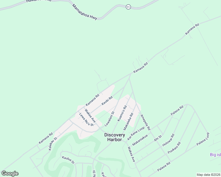 map of restaurants, bars, coffee shops, grocery stores, and more near 94-6511 Kamaoa Road in Mountain View