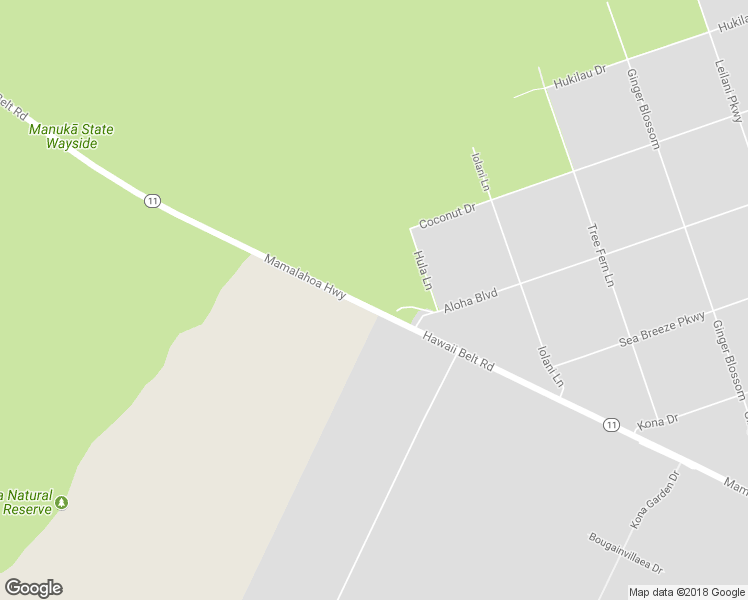 map of restaurants, bars, coffee shops, grocery stores, and more near 92-1373 Aloha Boulevard in Ocean View