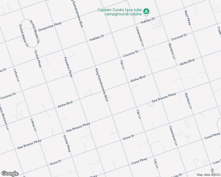 map of restaurants, bars, coffee shops, grocery stores, and more near Aloha Boulevard in Ocean View